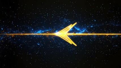 Poster - Stellar Journey Through Space and Time Highlighted by Glowing Cosmic Energy and Celestial Elements 4k video footage