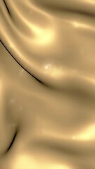 Poster - Abstract Golden Fluid Motion: Shimmering Light and Shadow Play on a Smooth Surface