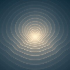 Poster - Abstract concentric circles light depth illusion