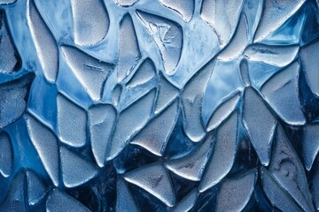Poster - Unique textured blue background featuring mosaic-like patterns of smooth glass pieces