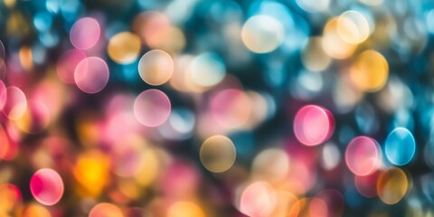 Poster - Colorful bokeh lights create an enchanting atmosphere with vibrant hues and soft textures in a festive setting