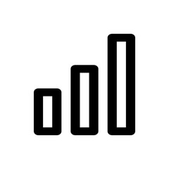 Poster - Three vertical bars of increasing height with rounded edges symbolizing signal strength indicator image