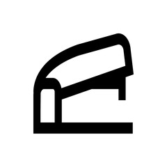 Poster - Illustration of a black stapler with a thick outline on a white background in a simple minimalist style