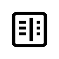 Poster - Illustration of a rectangular shaped document with rounded corners and horizontal and vertical lines inside