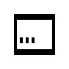Poster - Illustration of a rectangular shape with rounded corners containing three small black squares inside it