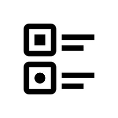 Poster - Two squares with shapes inside and horizontal lines next to them in a black and white illustration