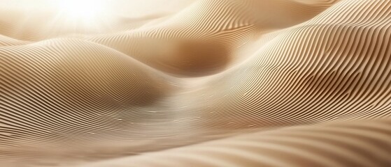 Poster - elegant rhythmic lines forming abstract sand dunes in a minimalist design