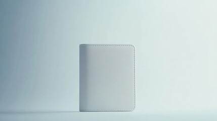 Leinwandbilder - White leather wallet mockup minimalist product photography studio shot