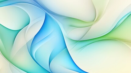 Leinwandbilder - High-resolution 3D illustration of smooth flowing lines in blue and green over white gradient, with soft lighting and minimalist aesthetic.