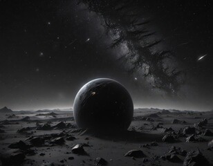 Wall Mural - Millions of stars glitter in the inky black expanse of space ,  dark sky,  sparkle