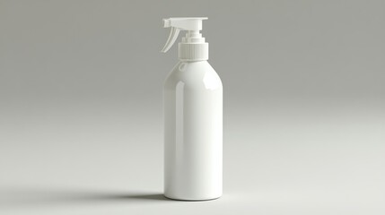 Leinwandbilder - White spray bottle clean minimalist product mockup neutral background