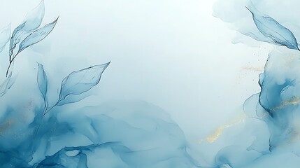 Poster - Gentle watercolor abstract design studio digital art serene atmosphere close-up tranquility and nature
