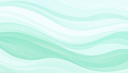 Poster - Pastel Mint Green Abstract Background With Wavy Texture