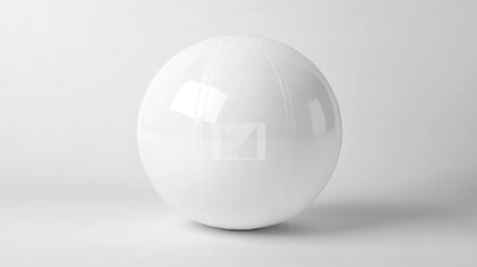 Leinwandbilder - White glossy sphere smooth surface studio shot isolated object clean minimal design