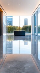 Poster - Modern office space showcase urban city interior photography stylish environment bright viewpoint