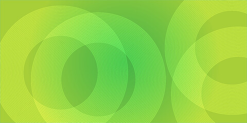 Poster - Abstract white glowing geometric lines on green background. Modern shiny yellow circle lines pattern. Futuristic technology concept.