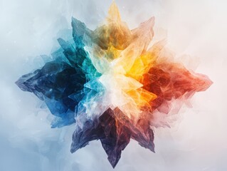 Poster - Dynamic colorful abstract art design digital artwork modern environment vibrant viewpoint visual concept