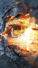 Poster - Eye-catching visuals of human emotion nature's elements artistic photography close-up view creative concept
