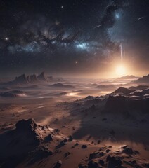Wall Mural - Vast expanse of glittering stars, cosmic dust clouds , stars, twinkling