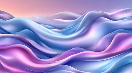 Fototapete - Abstract fluid gradient waves with pastel colors and smooth transitions