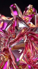 Fototapete - Iridescent blossom: A symphony of metallic reflections and vibrant hues in bloom