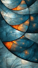 Poster - Fractured celestial dome: A swirling vortex of color and cosmic light abstraction