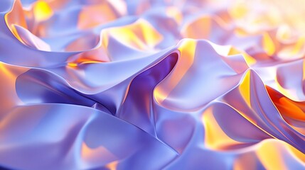 Poster - iridescent waves: abstract design with flowing colors and reflective texture
