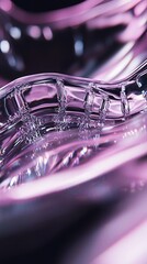 Poster - Iridescent Liquid Flow: A Captivating Dance of Light and Reflective Surfaces