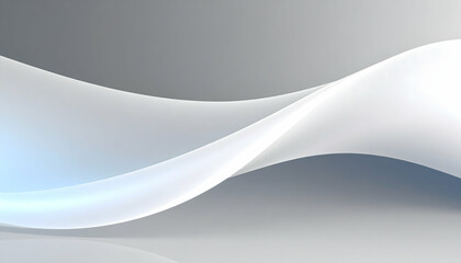 Poster - Abstract Liquid Wavy Shapes Futuristic Banner Glowing Digital Waves Background