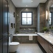 © 대현 이 - neat bathroom, AI Generated