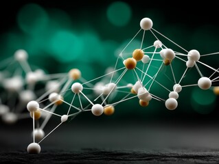 Aufkleber - Abstract Network Connection Visual Representation Studio Setting Digital Art Dark Environment Close-up View Technology Concept