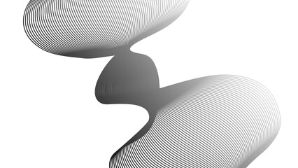 Poster - Abstract backdrop with grey wave gradient lines