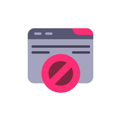 Poster - Restricted Website Access: Vector Graphic Depicting Blocked Online Content Visual