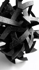 Poster - Complex abstract design featuring angular and intersecting geometric shapes dark tonalities
