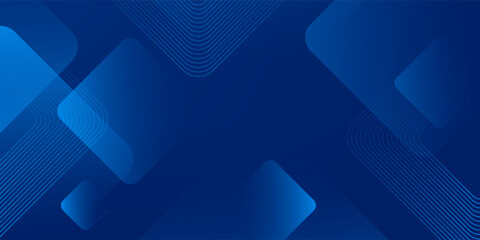 Wall Mural - abstract blue background with glowing geometric lines. modern blue gradient square shape design. fut