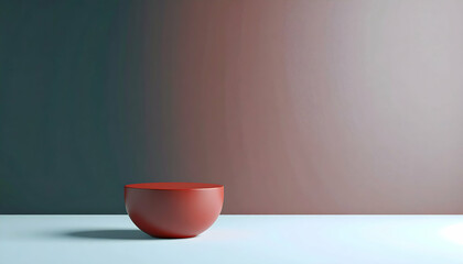 Poster - Red Bowl on Gradient Background