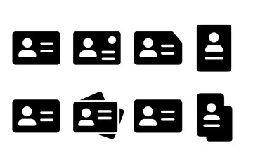 Poster - Various designs of vector identification cards with different shapes and layouts suitable for multiple uses