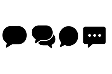 Aufkleber - Various speech bubble designs representing communication in a modern style with vector illustration