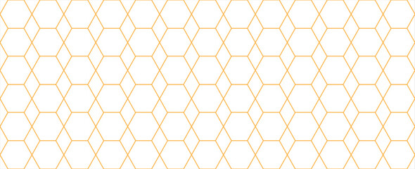 Poster - modern white background textured with abstract hexagon pattern.