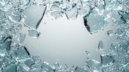 Poster - Shattered glass texture background