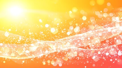 Poster - Sunny abstract background, wave design