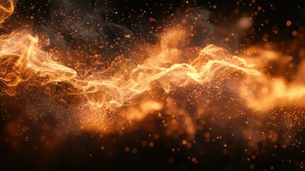 Wall Mural - Soft-glow 3D AI interface with slow-moving particles and fog.