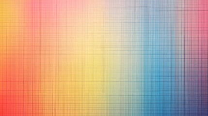Aufkleber - A vibrant gradient background featuring soft hues of pink, yellow, and blue with a subtle grid pattern.