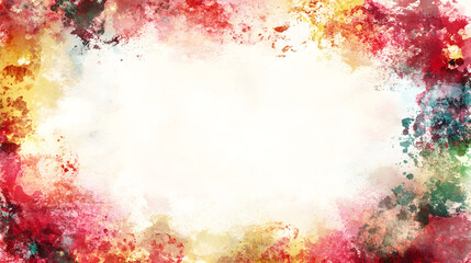 Aufkleber - A vibrant abstract watercolor background bursting with red, yellow, and hints of blue, perfect for creative projects.