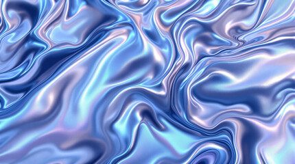 Poster - Fluid Metallic Abstract: A captivating display of liquid metal, swirling and flowing in iridescent hues, creating a sense of movement and artistic depth.