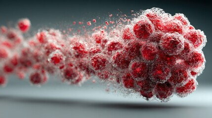 Poster - striking image of a bunch of red balls depicting inflation scenario planning in a quantum-modeled co