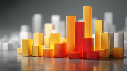 Poster - aerial view of a city with skyscrapers representing the financial sector heatmap concept for economi