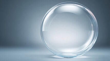 Poster - Clear glass sphere highlighting the importance of asset bubbles and their role in economic forecasting and analysis