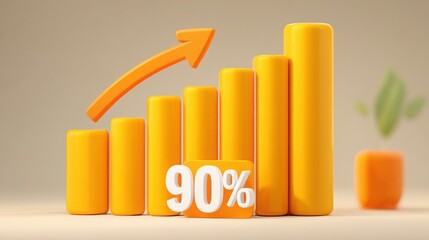 Poster - Bar chart displaying percentage arrow signifying capital reflow from monopolies in the economic landscape and analysis