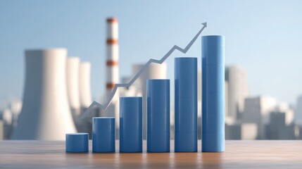 Poster - Bar graph displaying statistical data trends for smart carbon market economy dashboard and environmental impact studies